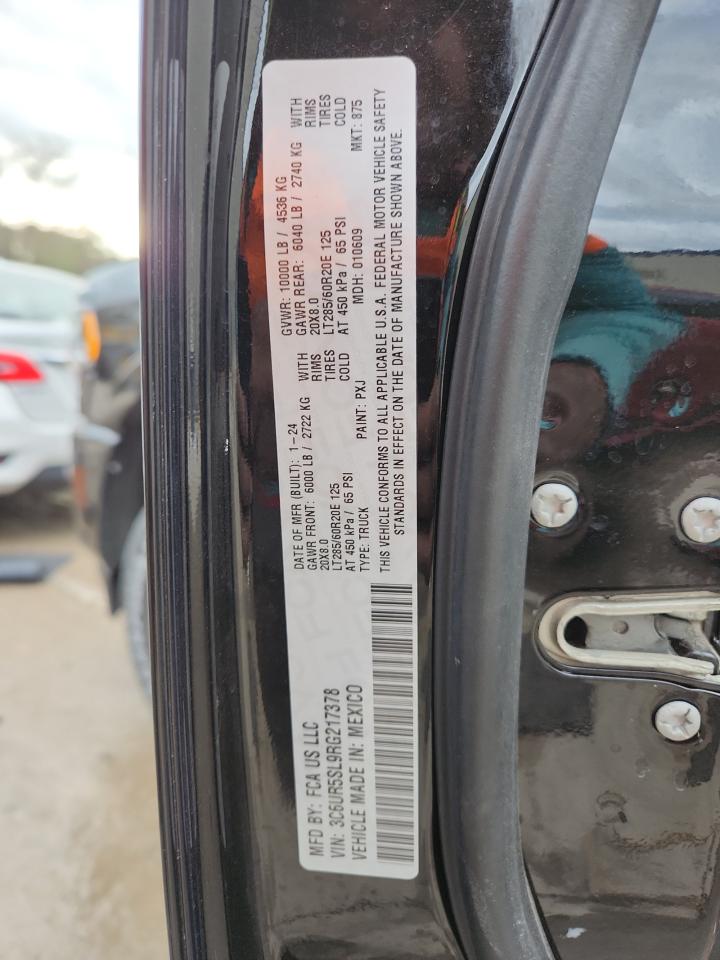 2024 Ram 2500 Limited VIN: 3C6UR5SL9RG217378 Lot: 90596885