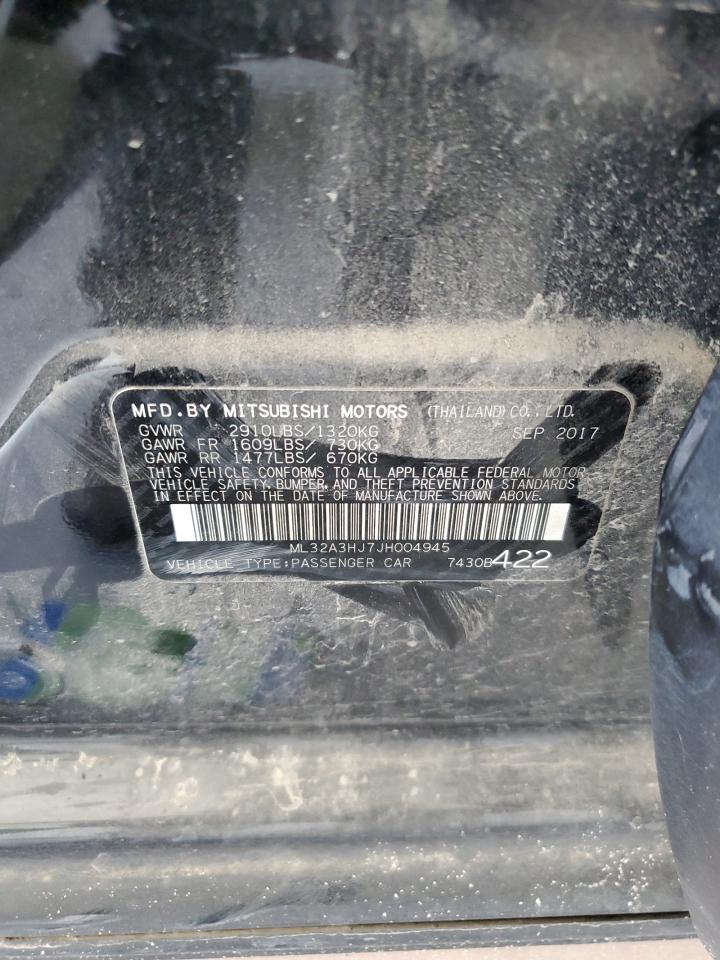 2018 Mitsubishi Mirage Es VIN: ML32A3HJ7JH004945 Lot: 85402095