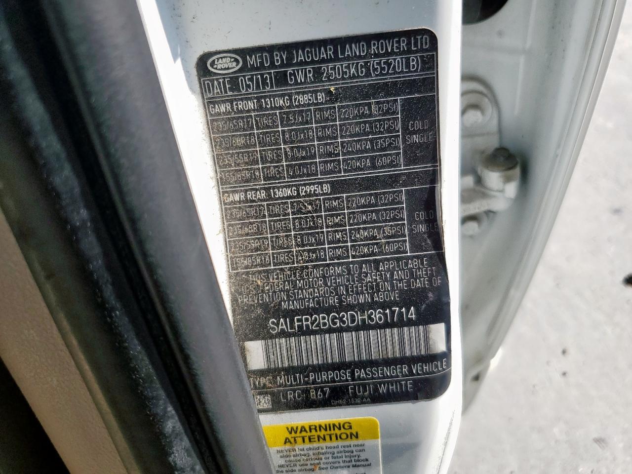 2013 Land Rover Lr2 Hse VIN: SALFR2BG3DH361714 Lot: 93194775