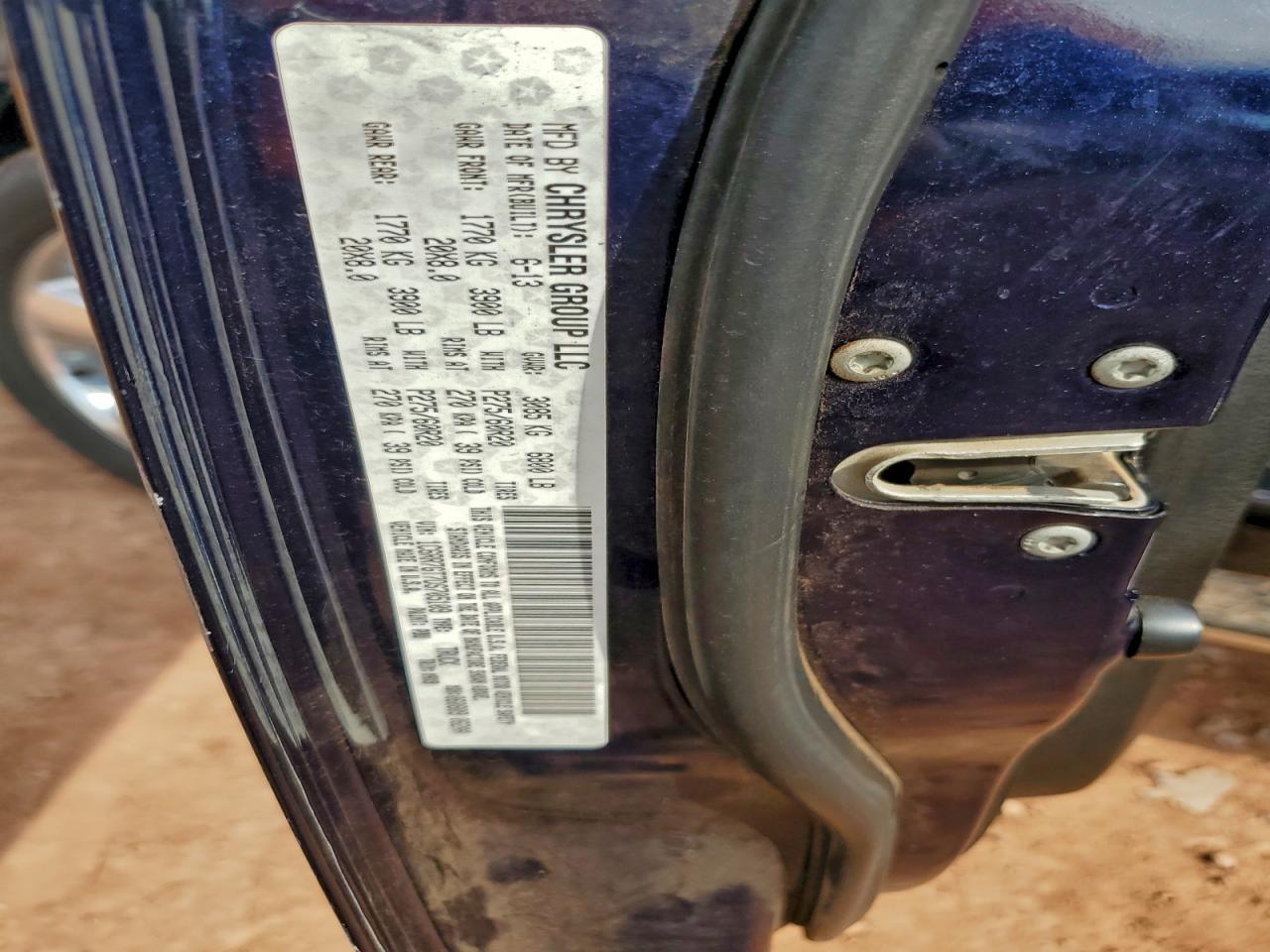 2013 Ram 1500 Slt VIN: 1C6RR7GT7DS705109 Lot: 93886255