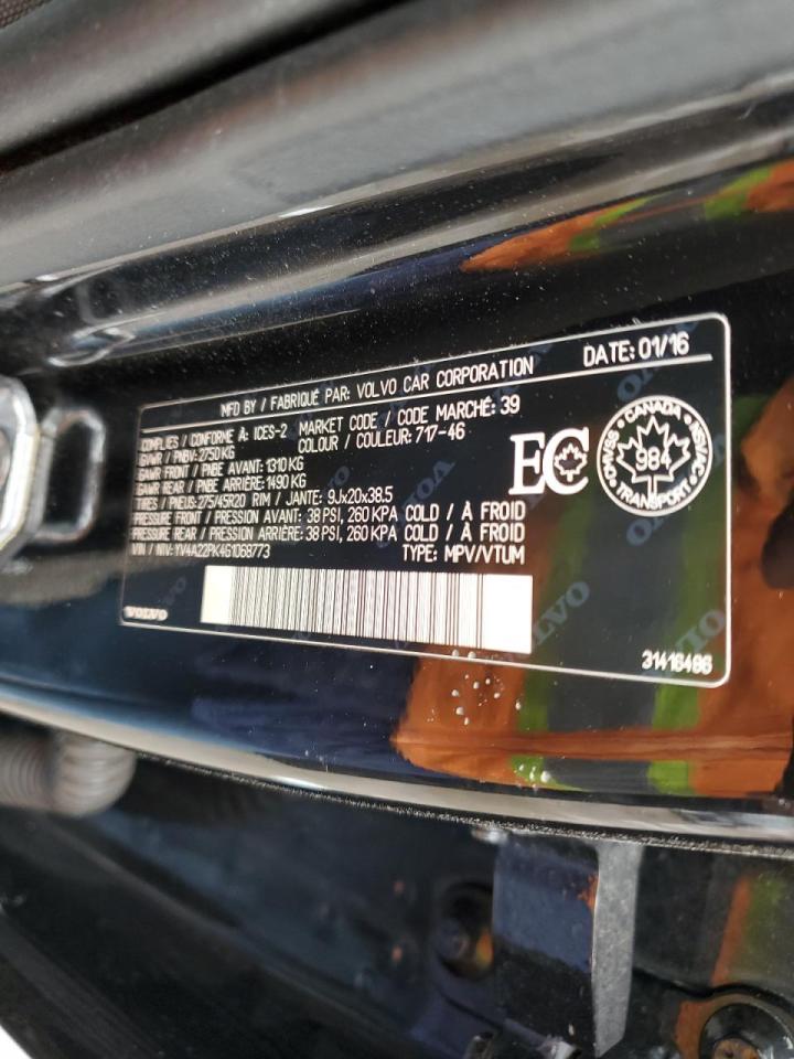 2016 Volvo Xc90 T6 VIN: YV4A22PK4G1068773 Lot: 92004595