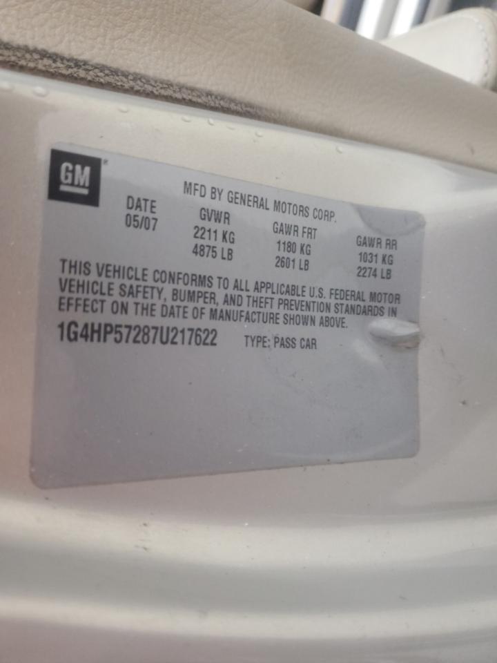 2007 Buick Lucerne Cx VIN: 1G4HP57287U217622 Lot: 93442325