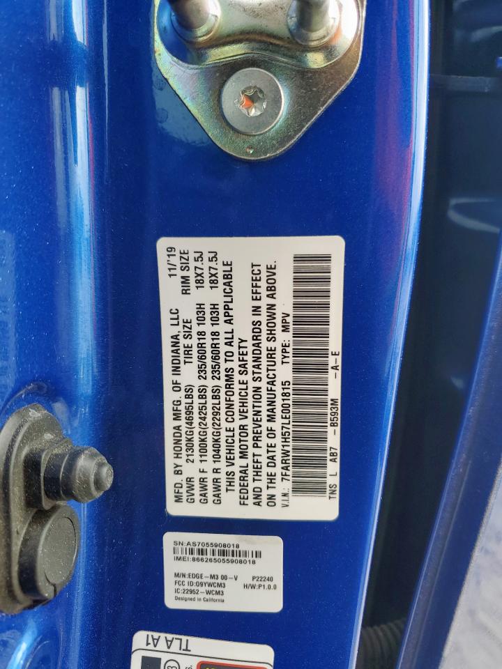 2020 Honda Cr-V Ex VIN: 7FARW1H57LE001815 Lot: 92497885