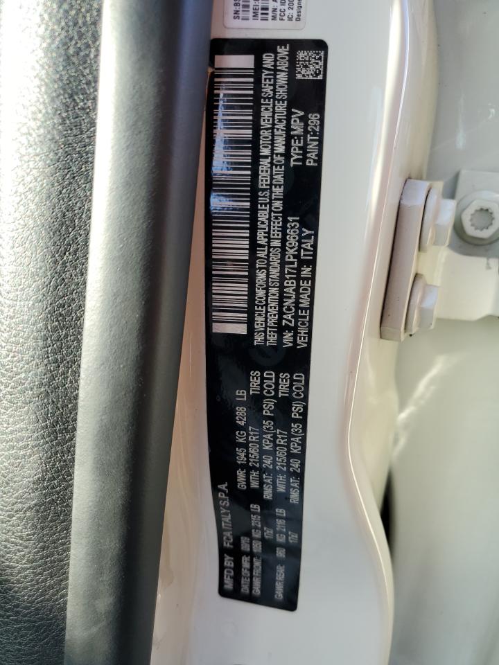 2020 Jeep Renegade Latitude VIN: ZACNJAB17LPK96631 Lot: 92701295