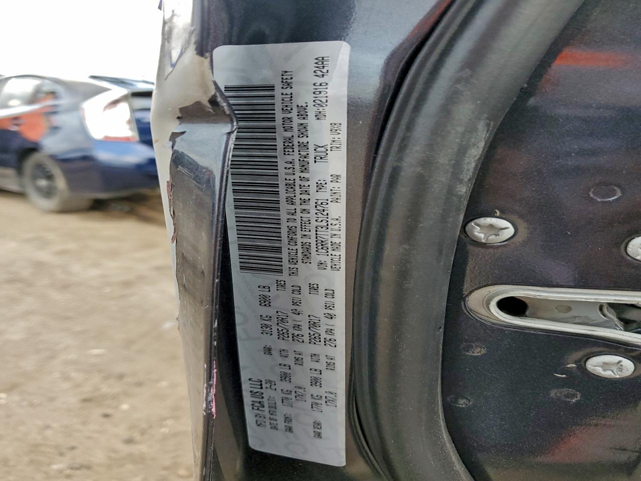 2020 Ram 1500 Classic Slt VIN: 1C6RR7TT3LS124761 Lot: 93852105