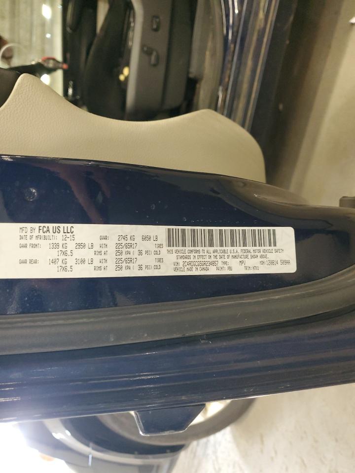 2016 Dodge Grand Caravan Sxt VIN: 2C4RDGCG5GR234857 Lot: 91464915