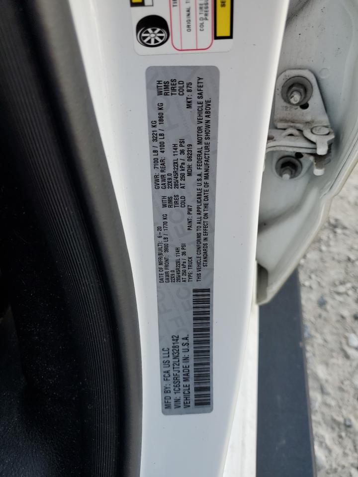 2020 Ram 1500 Laramie VIN: 1C6SRFJT2LN328142 Lot: 91161405