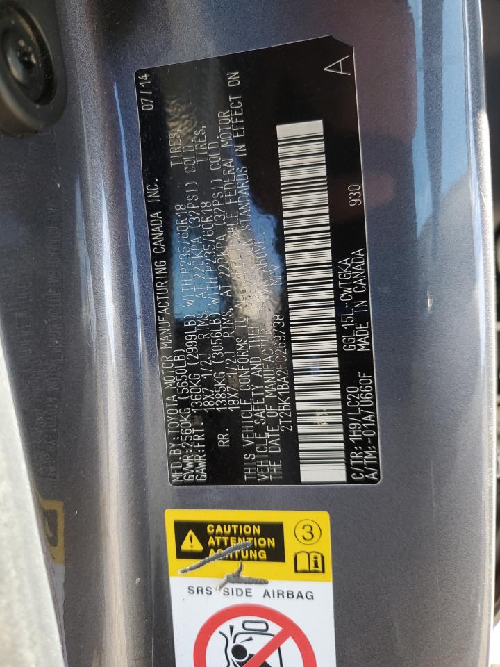 2015 Lexus Rx 350 Base VIN: 2T2BK1BA2FC269738 Lot: 92103975