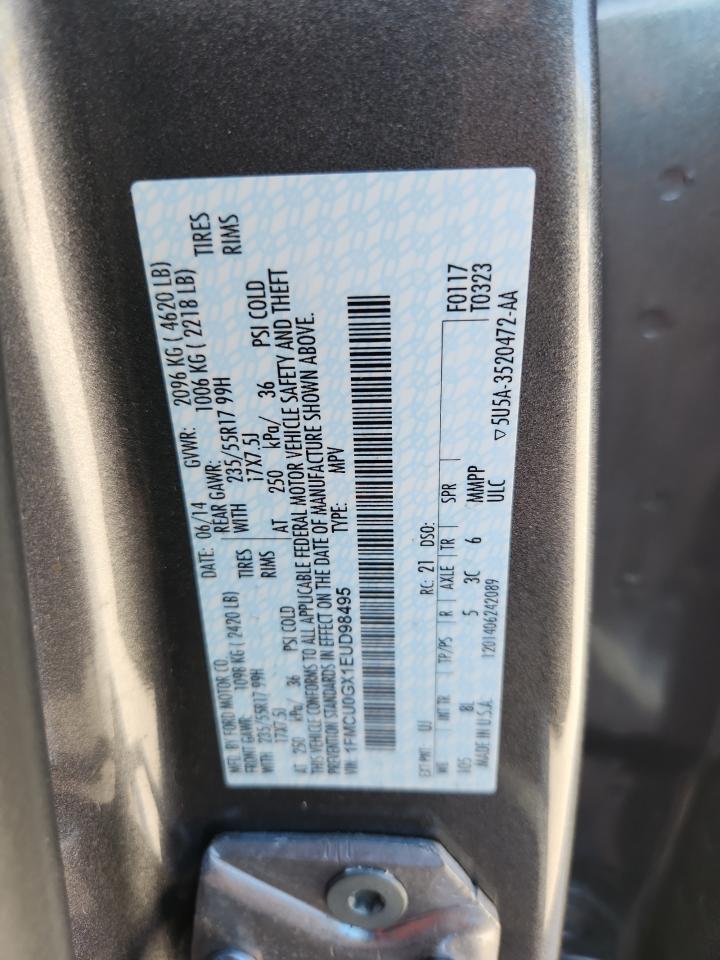 2014 Ford Escape Se VIN: 1FMCU0GX1EUD98495 Lot: 90749565