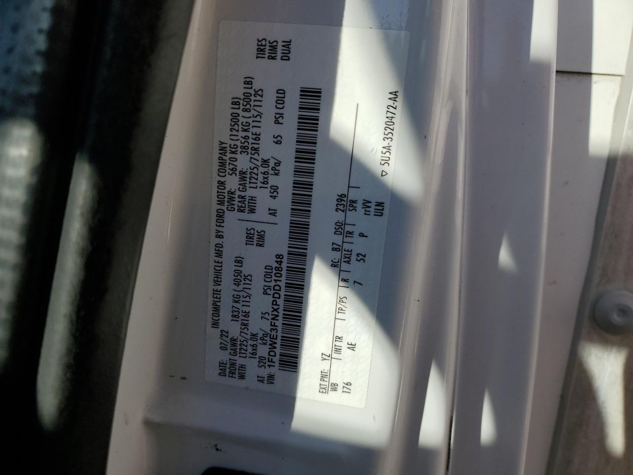 2023 Ford Econoline - Box Truck VIN: 1FDWE3FNXPDD10848 Lot: 92687145