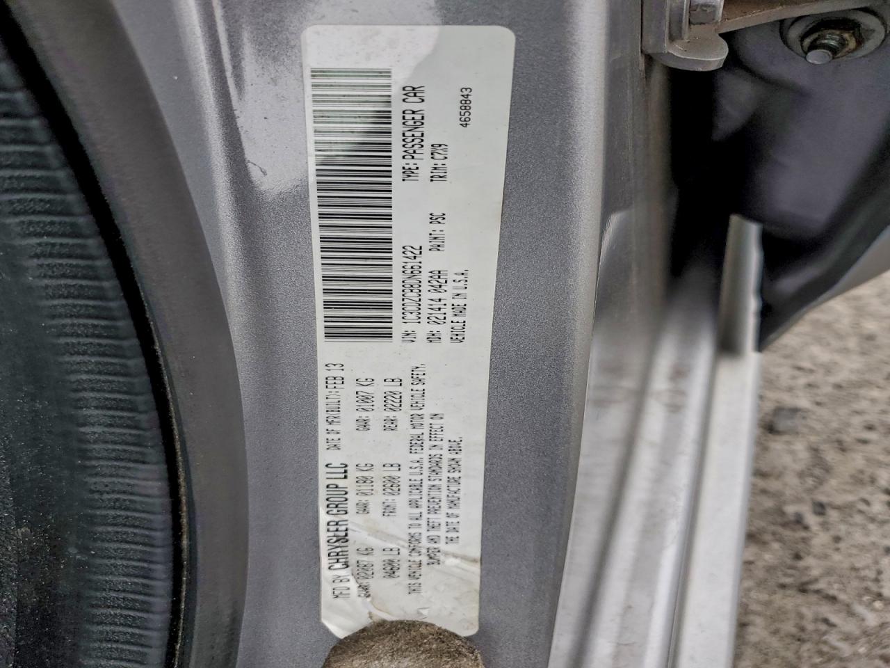 2013 Dodge Avenger Sxt VIN: 1C3CDZCB8DN661422 Lot: 94101485