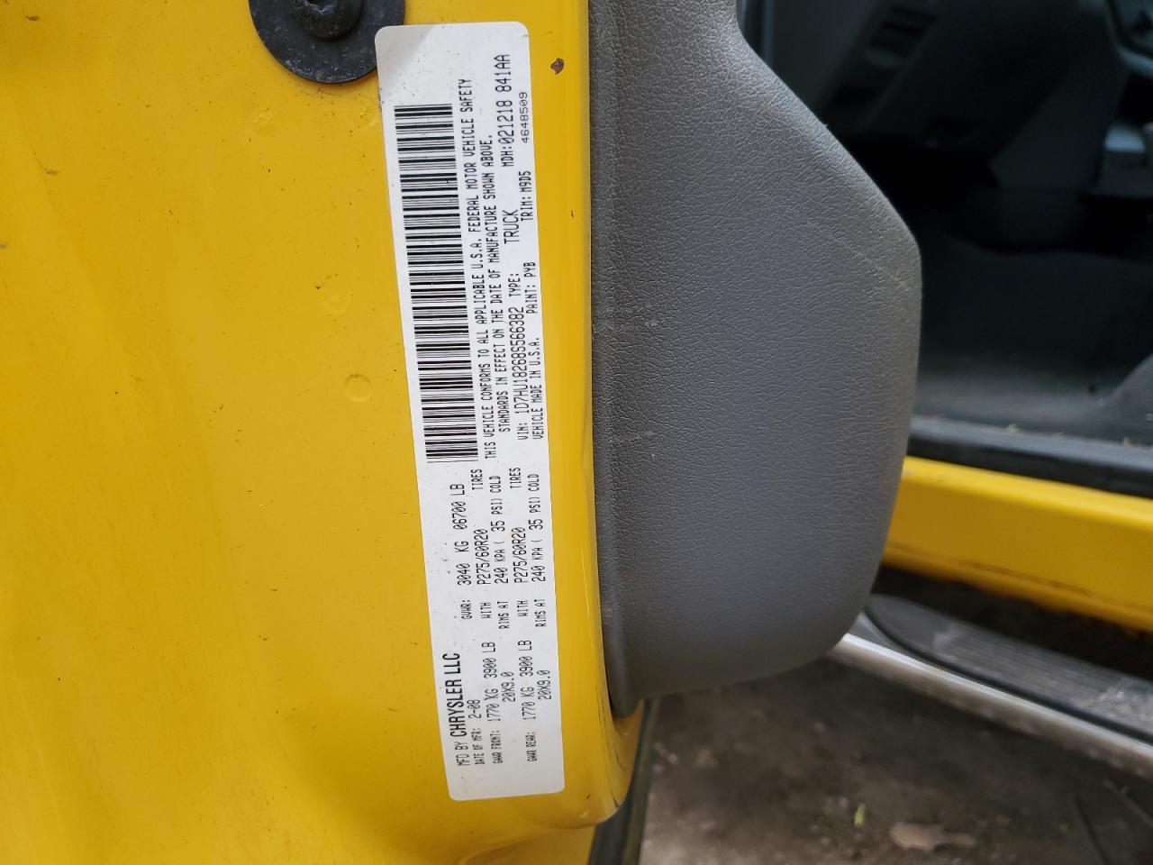 2008 Dodge Ram 1500 St VIN: 1D7HU18268S566382 Lot: 93425775