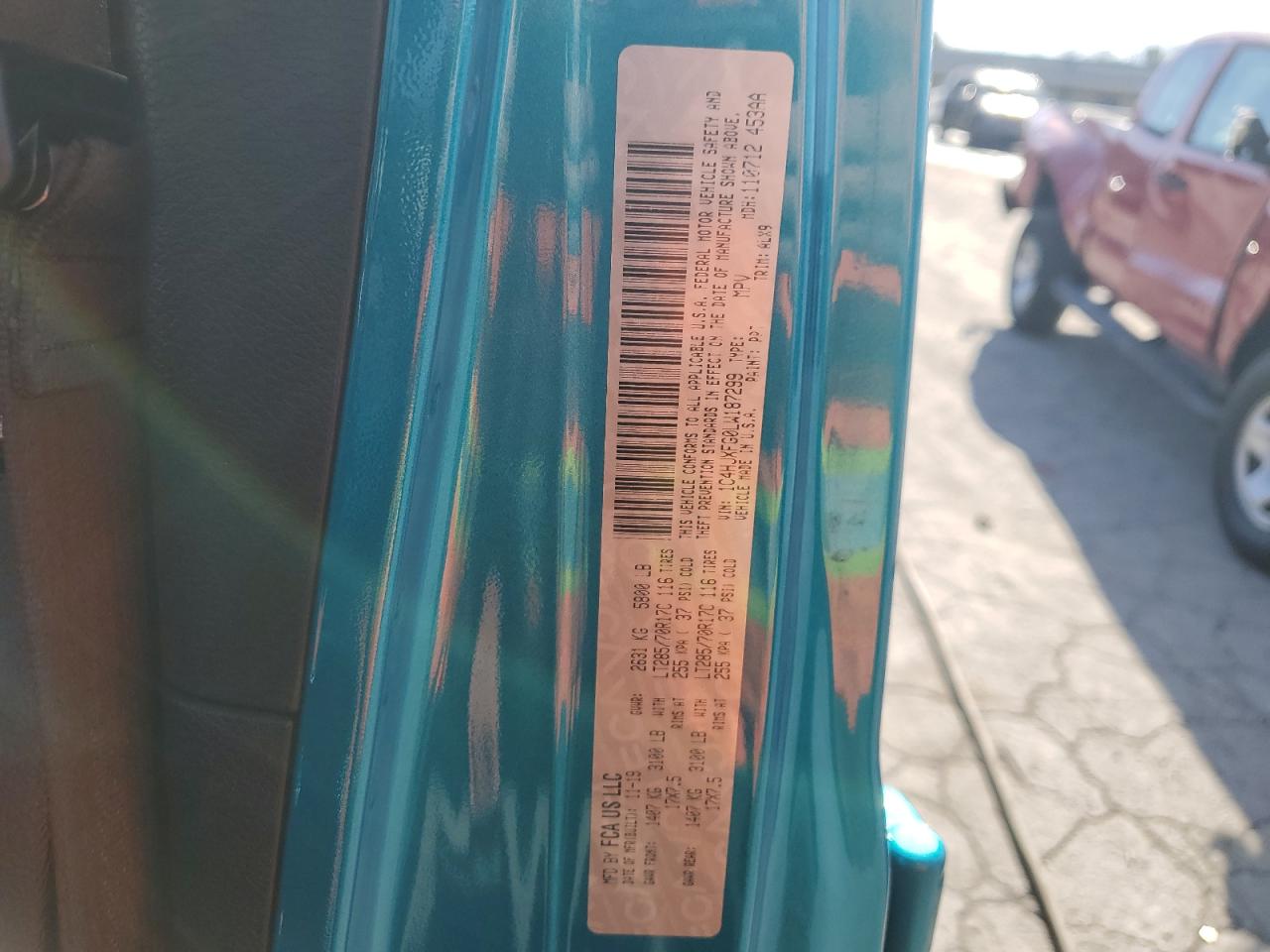 2020 Jeep Wrangler Unlimited Rubicon VIN: 1C4HJXFG0LW187299 Lot: 91137005