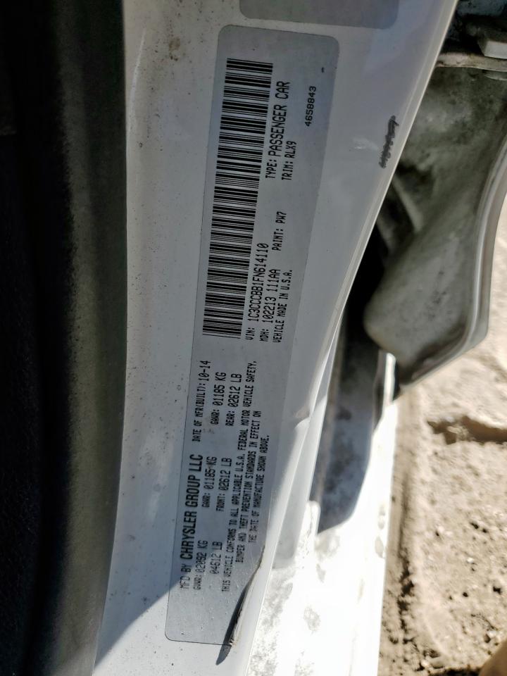 2015 Chrysler 200 S VIN: 1C3CCCBB1FN614110 Lot: 92696435