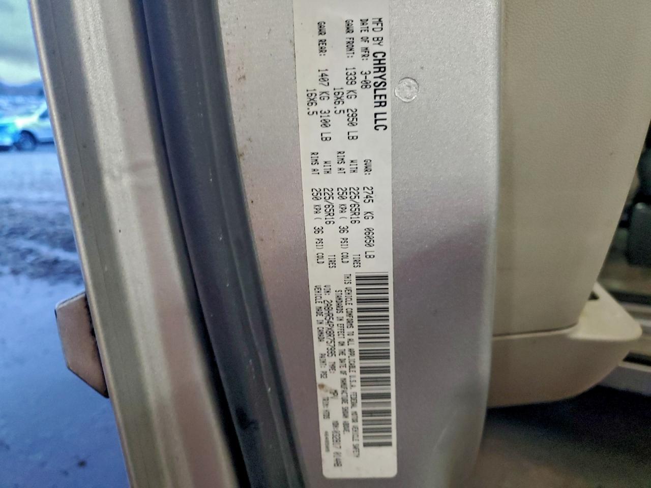 2008 Chrysler Town & Country Touring VIN: 2A8HR54PX8R757995 Lot: 94451525