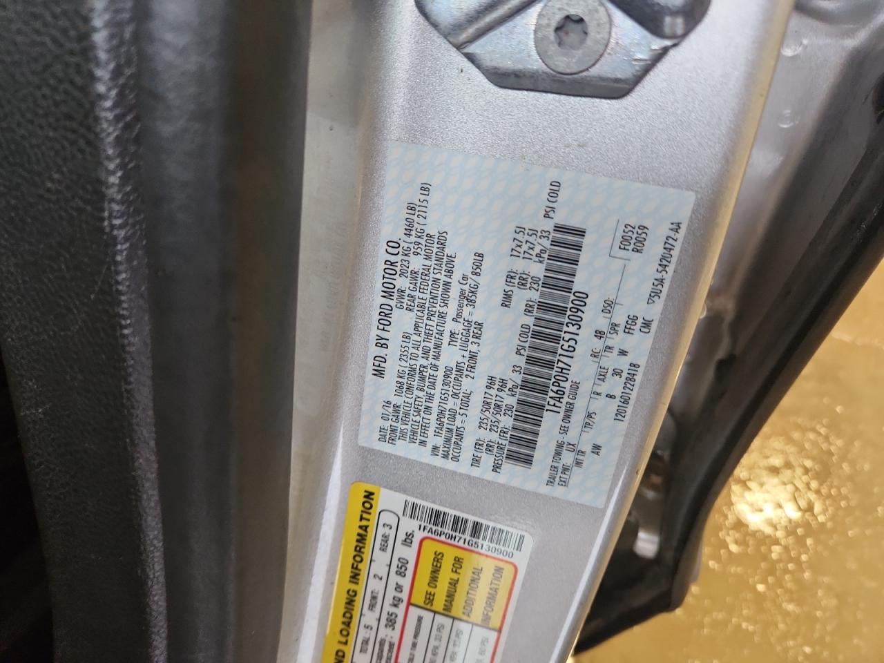 2016 Ford Fusion Se VIN: 1FA6P0H71G5130900 Lot: 91252515