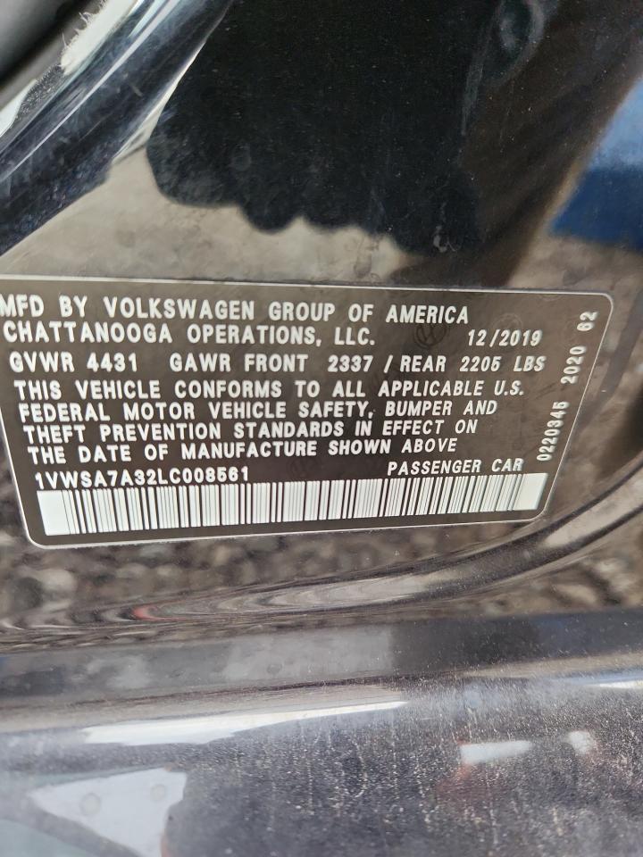 2020 Volkswagen Passat Se VIN: 1VWSA7A32LC008561 Lot: 93895475