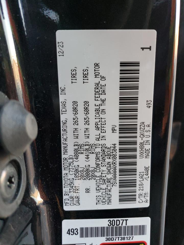 2024 Toyota Sequoia Sr5 VIN: 7SVAAAAAXRX003044 Lot: 92156405