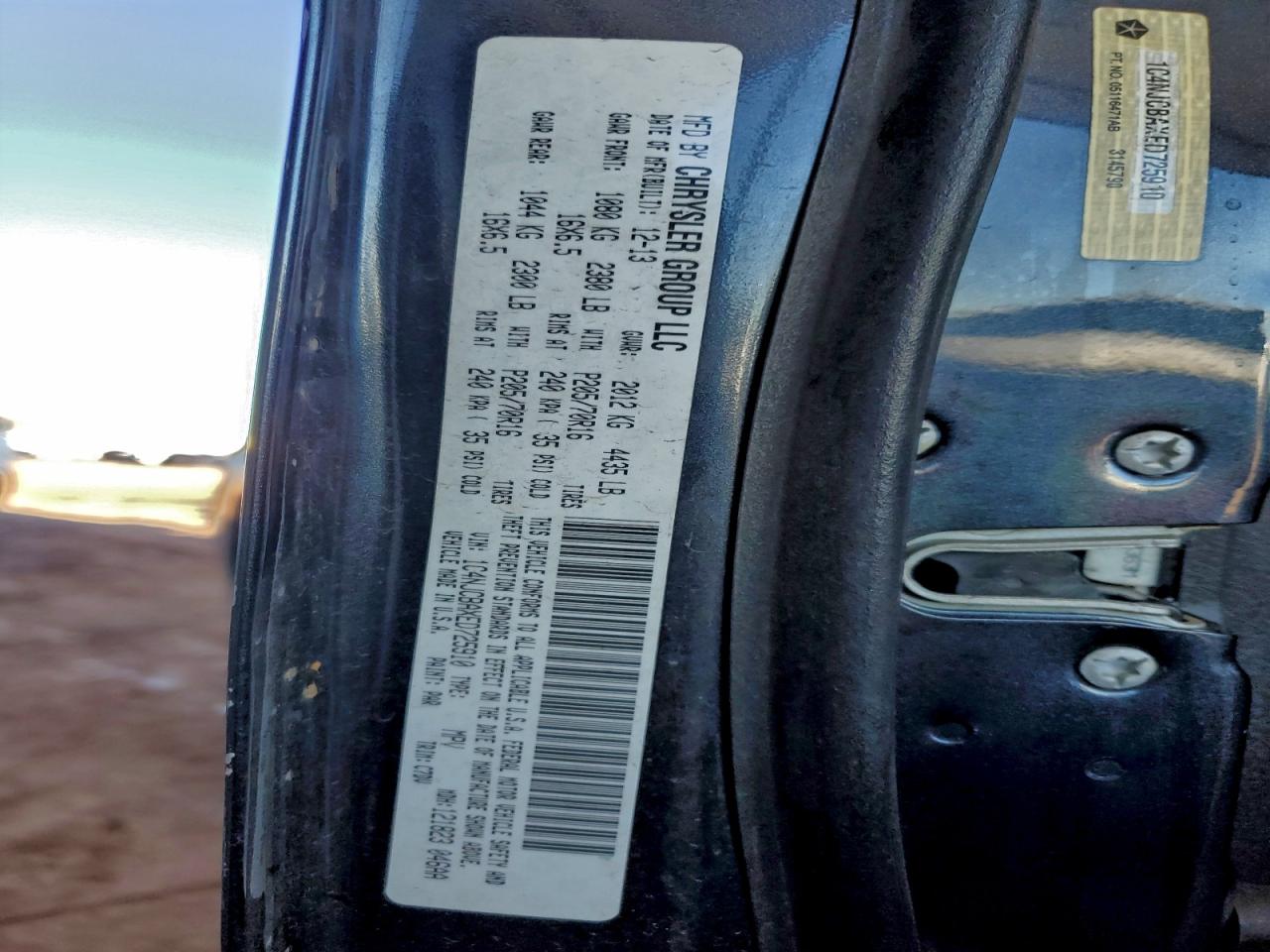 2014 Jeep Compass Sport VIN: 1C4NJCBAXED725910 Lot: 93786035