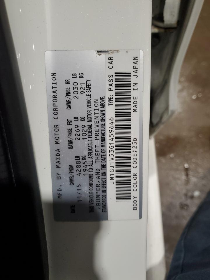 2016 Mazda 6 Touring VIN: JM1GJ1V53G1459646 Lot: 92342635