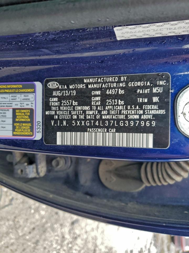 2020 Kia Optima Lx VIN: 5XXGT4L37LG397969 Lot: 93671375