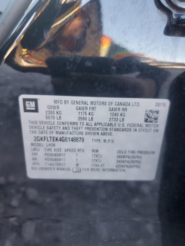 2016 GMC Terrain Sle VIN: 2GKFLTEK4G6148879 Lot: 92279515