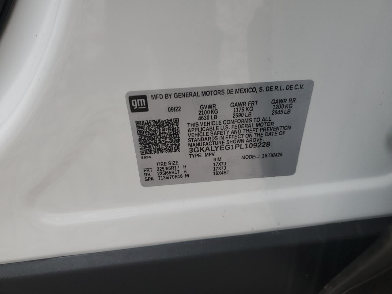 2023 GMC Terrain At4 VIN: 3GKALYEG1PL109228 Lot: 90866725