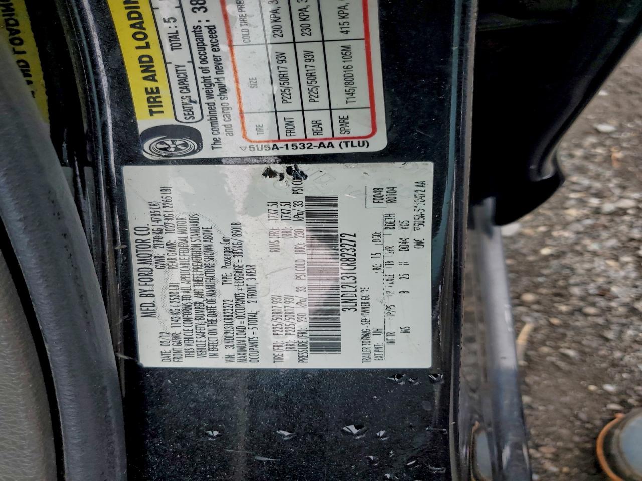 2012 Lincoln Mkz Hybrid VIN: 3LNDL2L31CR823272 Lot: 93832105