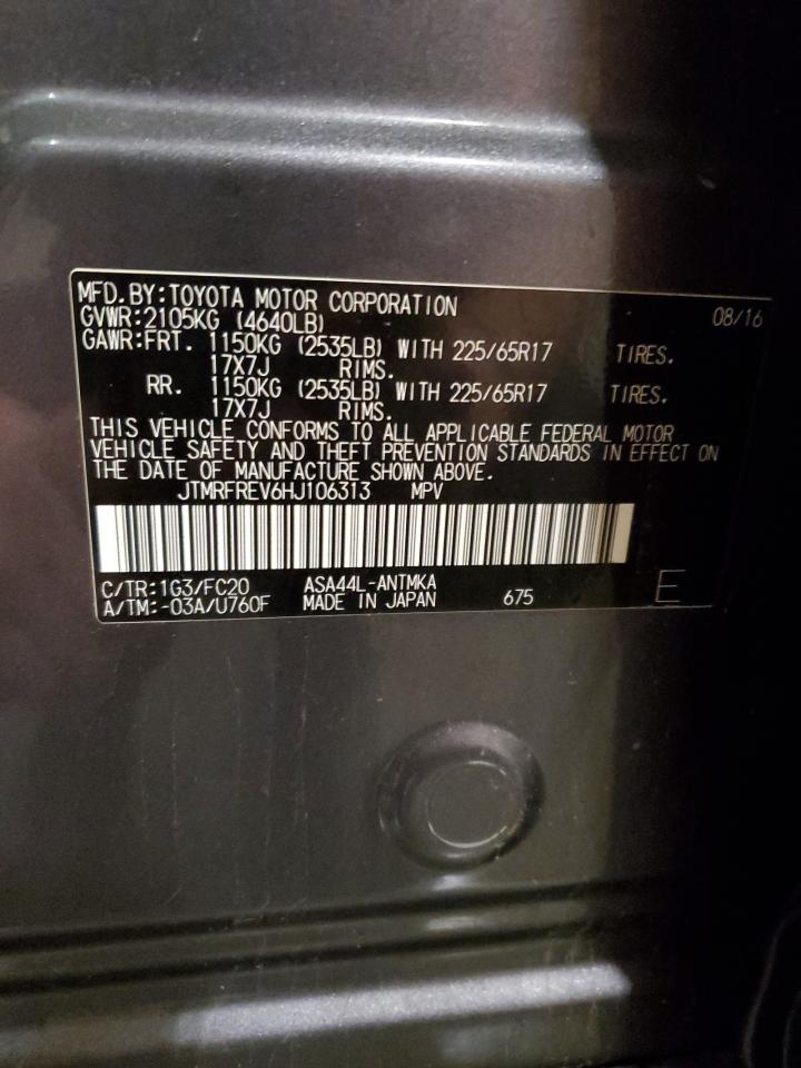 2017 Toyota Rav4 Xle VIN: JTMRFREV6HJ106313 Lot: 93215095