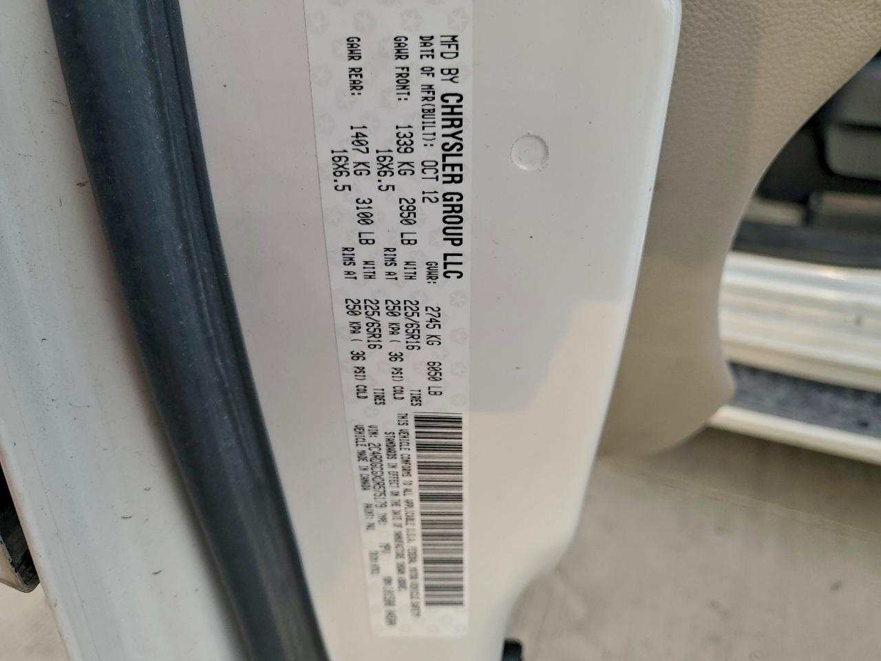 2013 Dodge Grand Caravan Sxt VIN: 2C4RDGCGXDR575179 Lot: 92239135