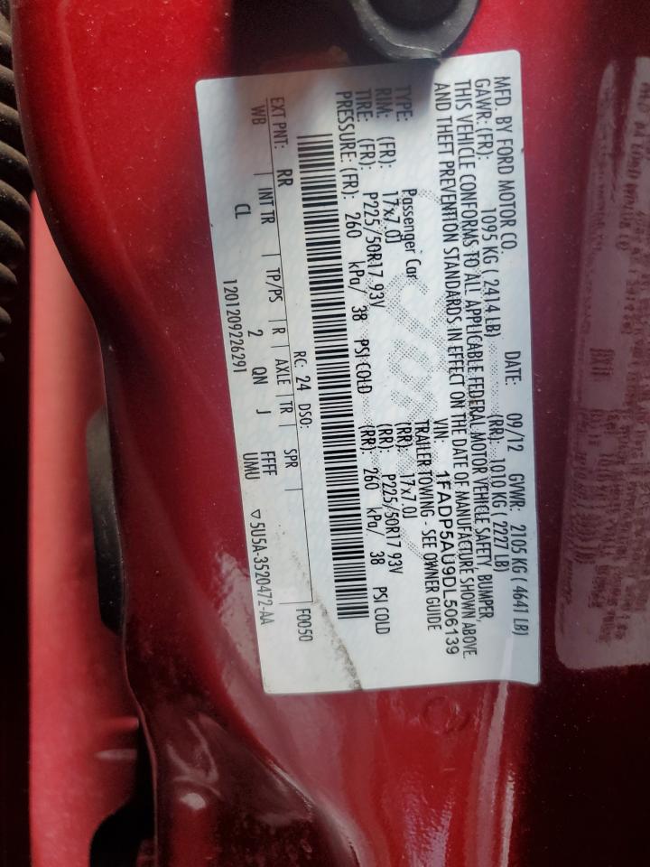 2013 Ford C-Max Se VIN: 1FADP5AU9DL506139 Lot: 92579495