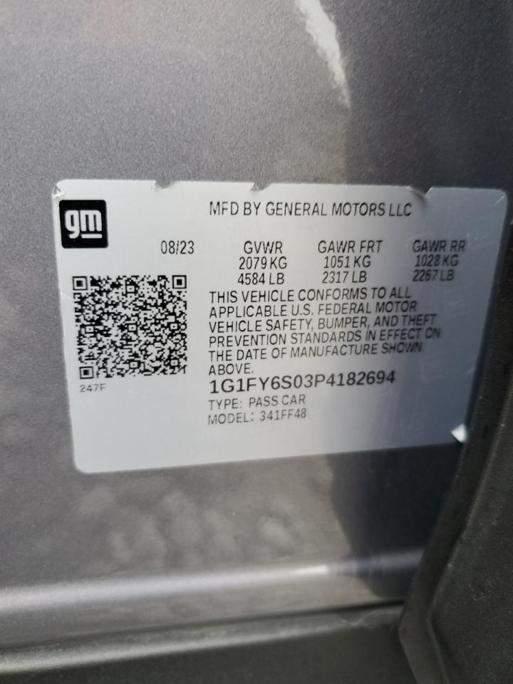 2023 Chevrolet Bolt Euv Lt VIN: 1G1FY6S03P4182694 Lot: 93583465