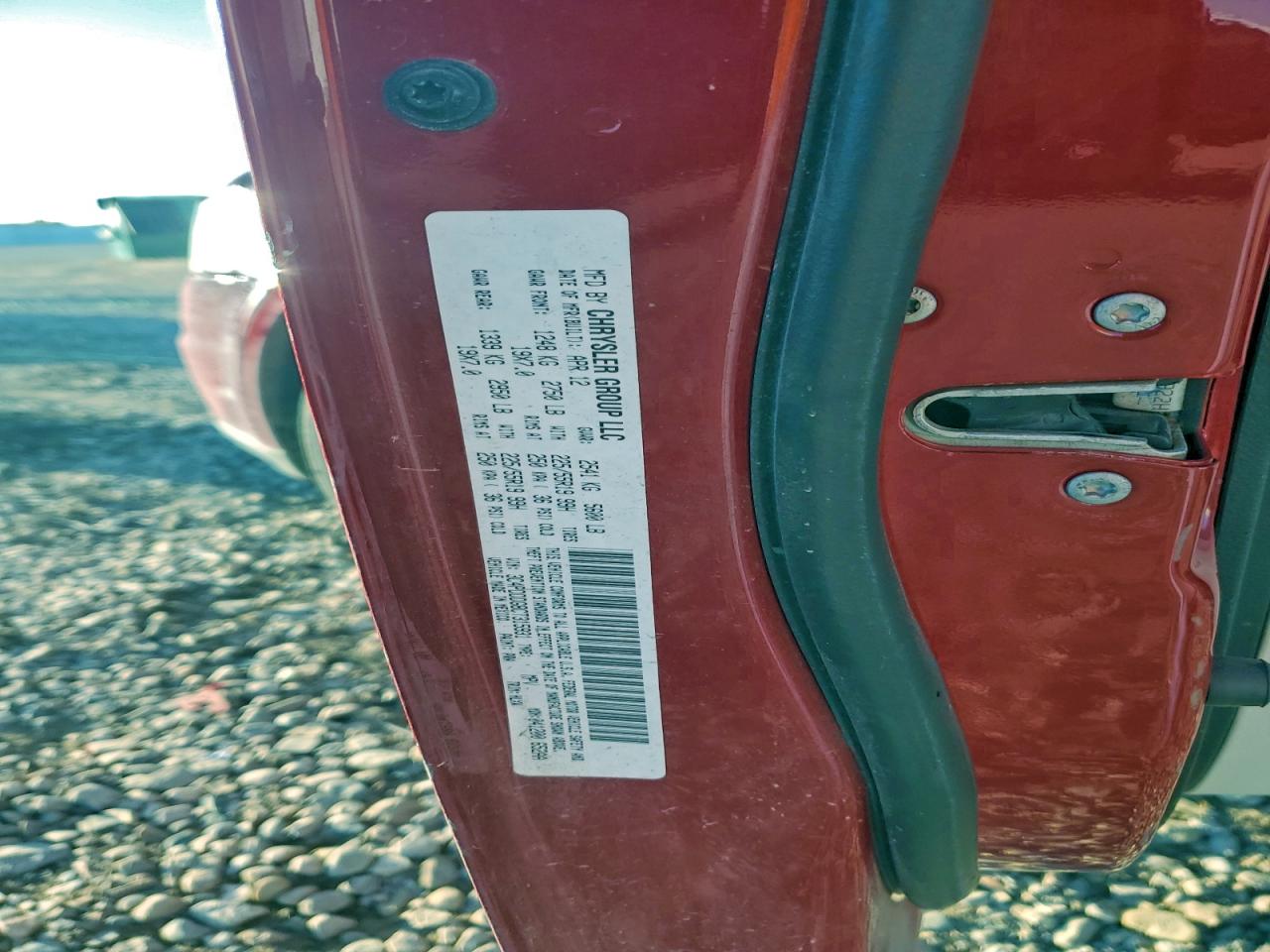 2012 Dodge Journey Crew VIN: 3C4PDDDG8CT315931 Lot: 93392525