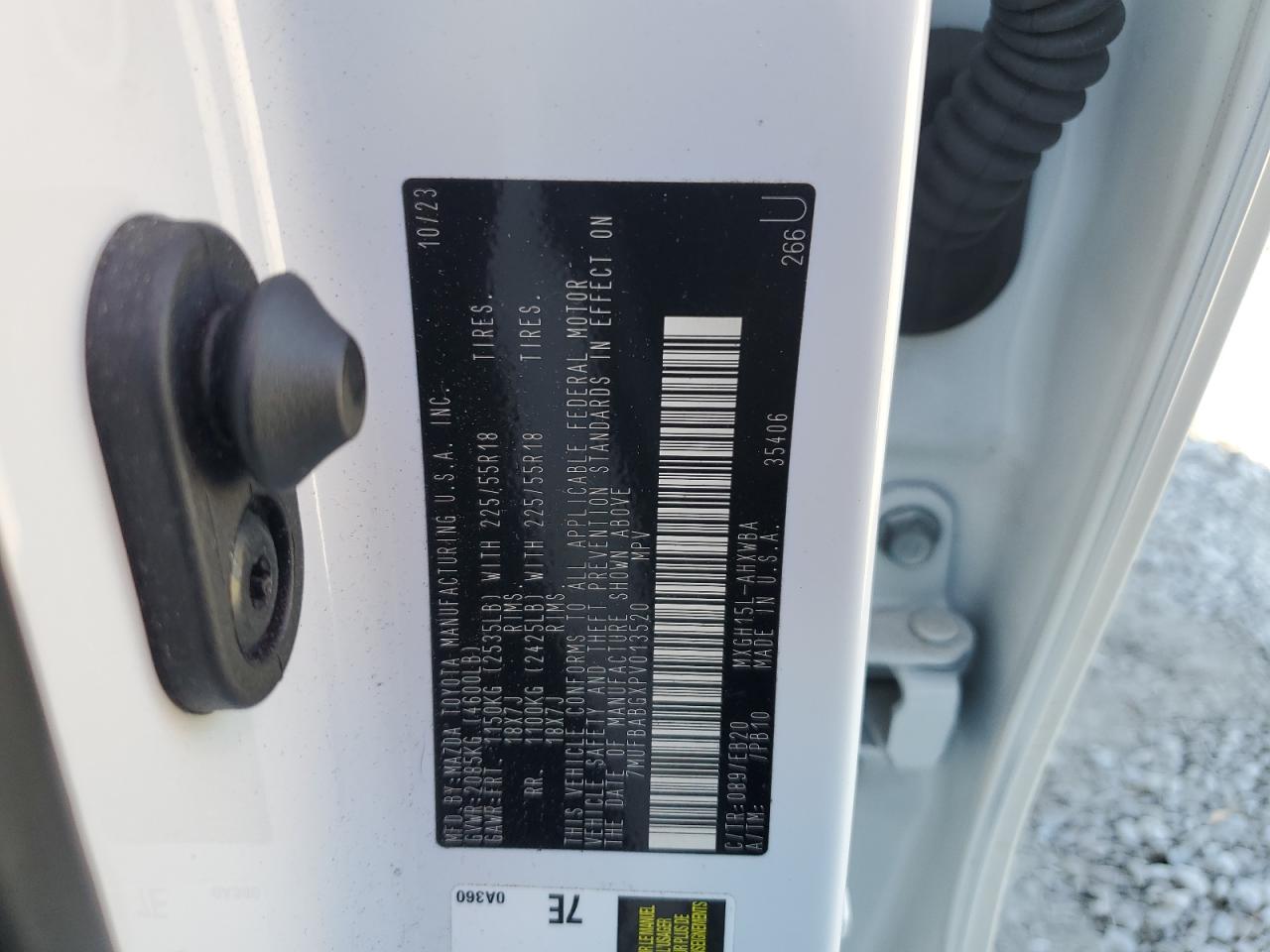 2023 Toyota Corolla Cross Le VIN: 7MUFBABGXPV013520 Lot: 93464785