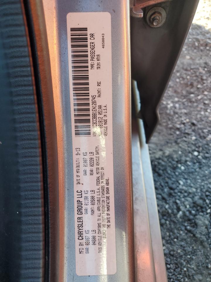 2014 Chrysler 200 Touring VIN: 1C3CCBBB1EN128745 Lot: 92235965