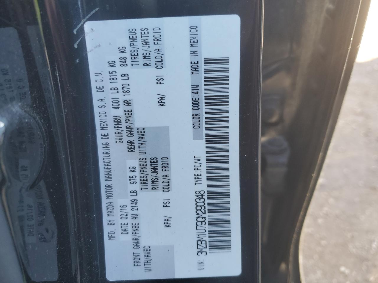 2016 Mazda 3 Sport VIN: 3MZBM1U79GM290348 Lot: 93173765