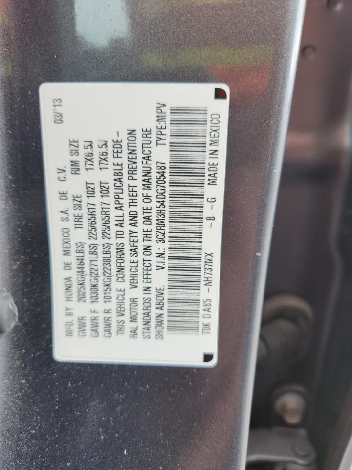 2013 Honda Cr-V Ex VIN: 3CZRM3H54DG705487 Lot: 93079195