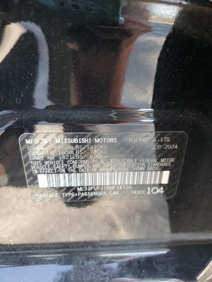 2024 Mitsubishi Mirage G4 Es VIN: ML32FUFJ1RHF14720 Lot: 91136645