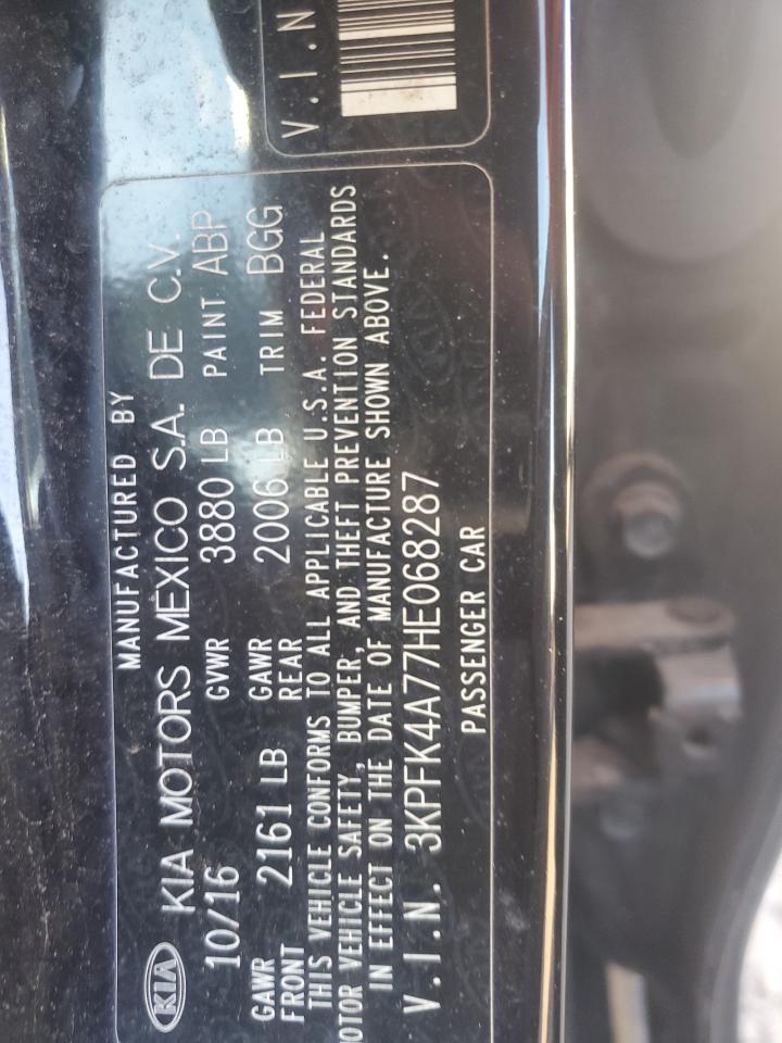 2017 Kia Forte Lx VIN: 3KPFK4A77HE068287 Lot: 91464455