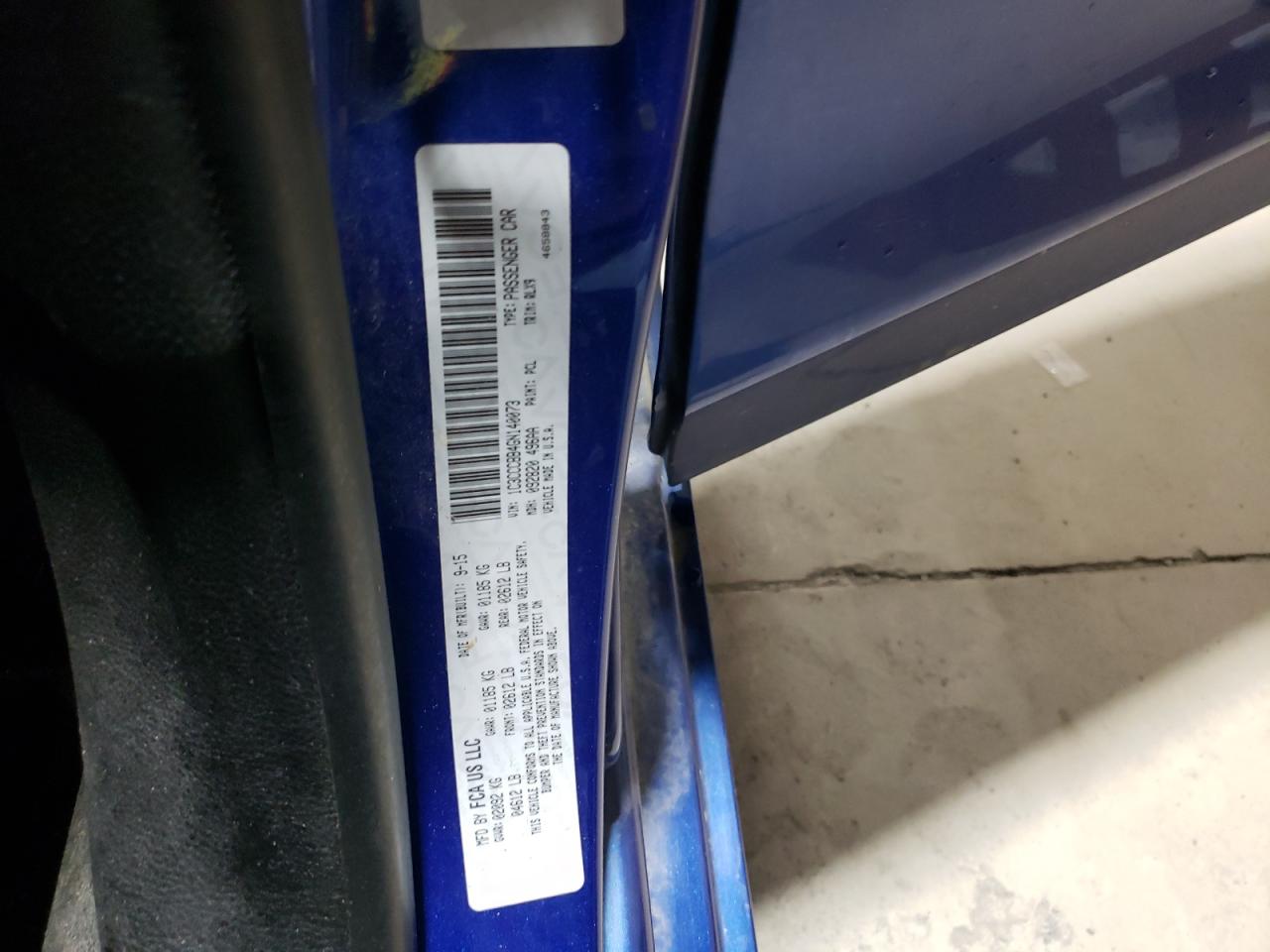 2016 Chrysler 200 S VIN: 1C3CCCBB4GN140073 Lot: 93790135