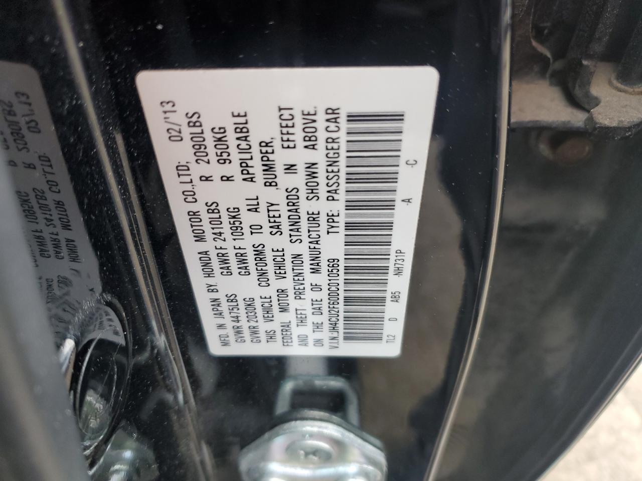 2013 Acura Tsx Tech VIN: JH4CU2F60DC010569 Lot: 92247785