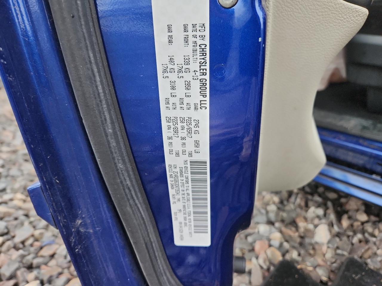 2013 Dodge Grand Caravan Se VIN: 2C4RDGBG3DR735341 Lot: 93195075