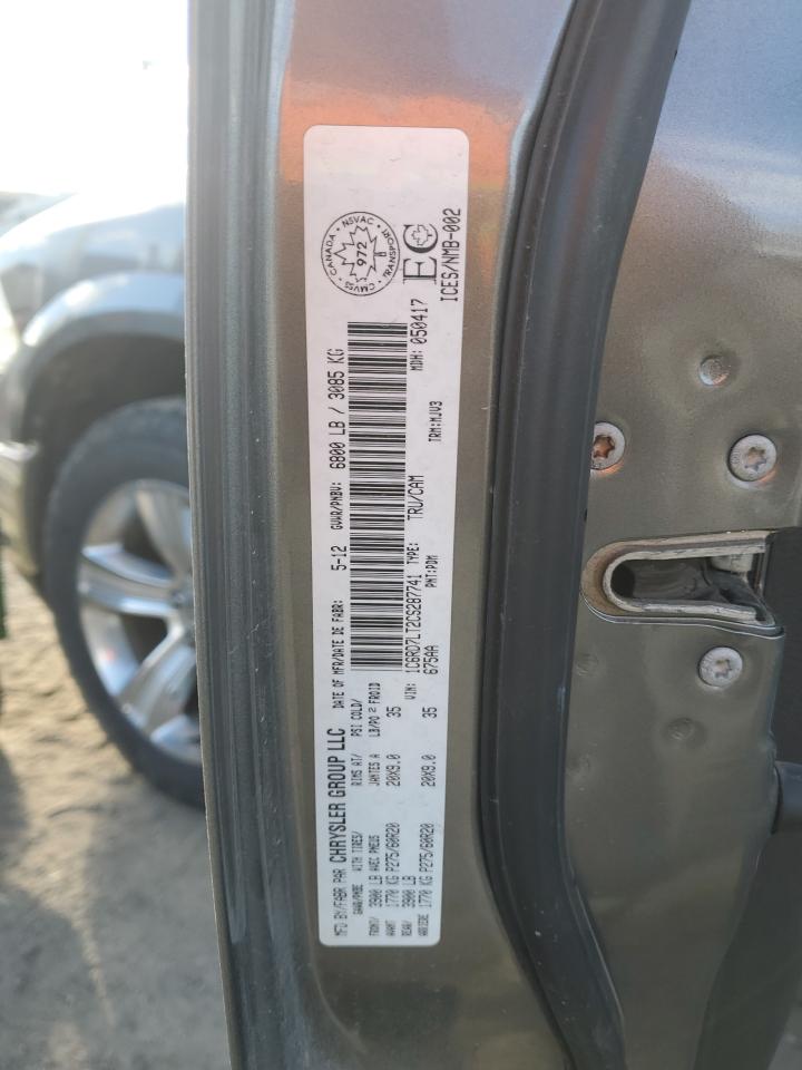 2012 Dodge Ram 1500 Slt VIN: 1C6RD7LT2CS287741 Lot: 91531145