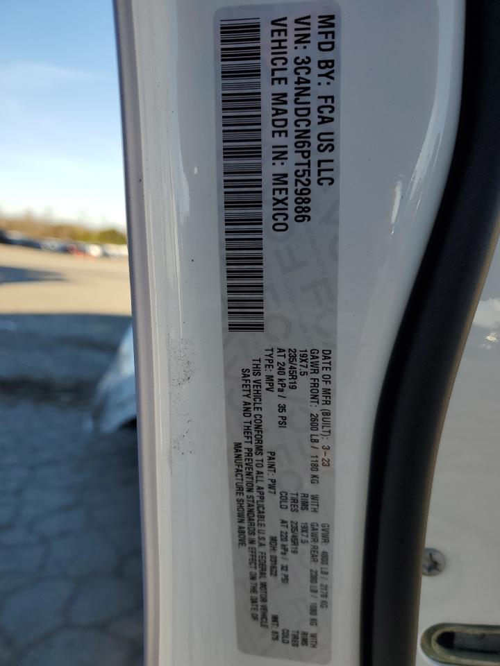 2023 Jeep Compass Limited VIN: 3C4NJDCN6PT529886 Lot: 92531705