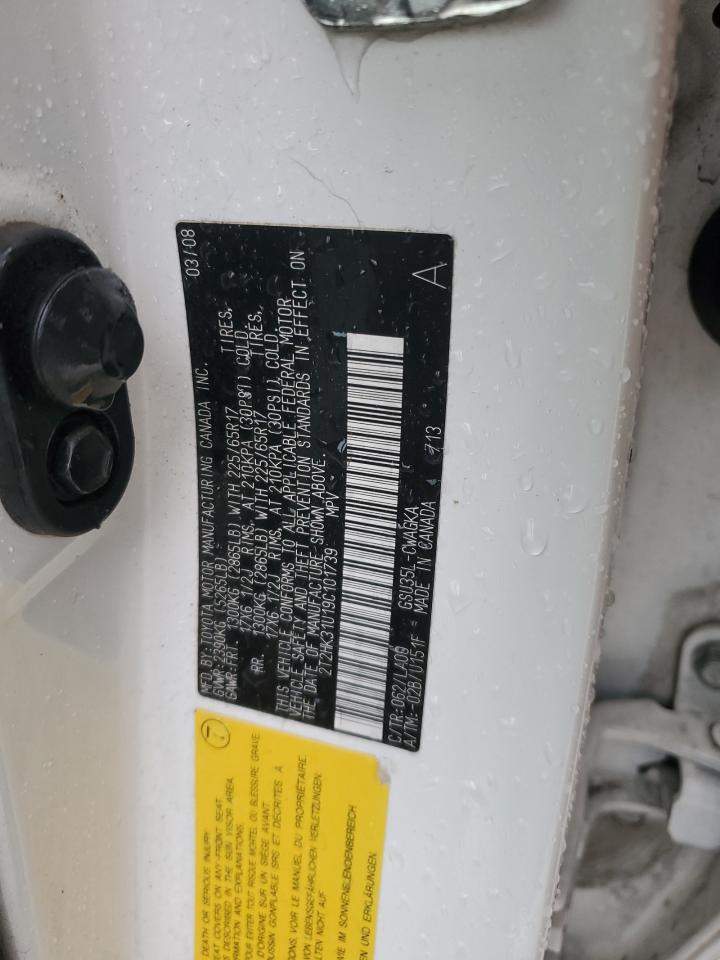 2009 Lexus Rx 350 VIN: 2T2HK31U19C101739 Lot: 93392185