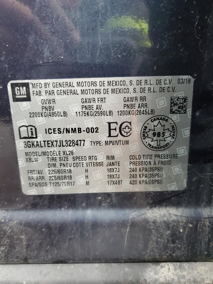 2018 GMC Terrain Sle VIN: 3GKALTEX7JL328477 Lot: 93272285