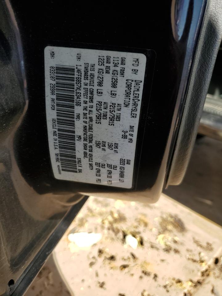 1999 Jeep Cherokee Sport VIN: 1J4FF68S7XL634166 Lot: 91945095