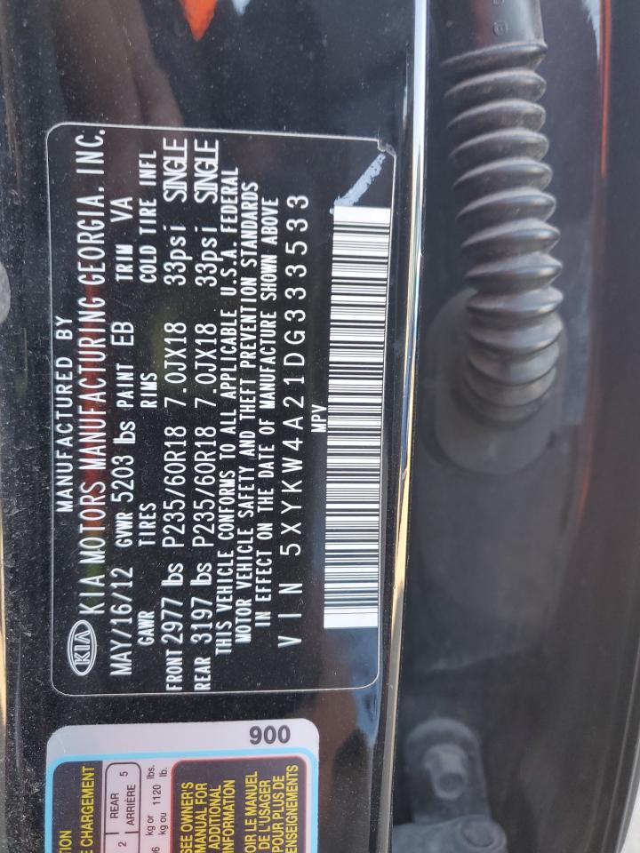 2013 Kia Sorento Sx VIN: 5XYKW4A21DG333533 Lot: 93542205