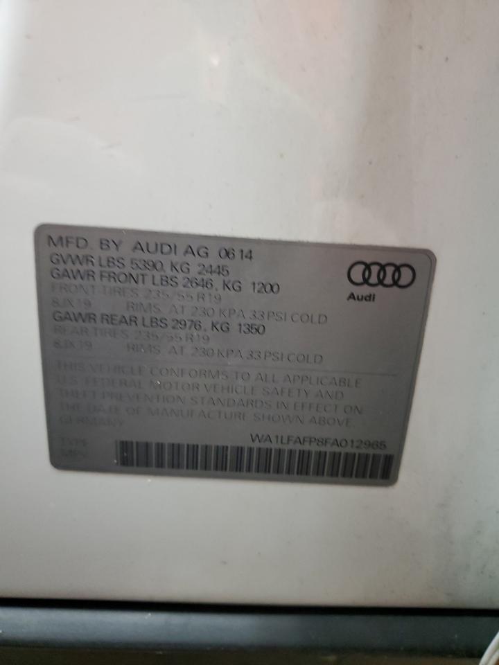 2015 Audi Q5 Premium Plus VIN: WA1LFAFP8FA012965 Lot: 90810845