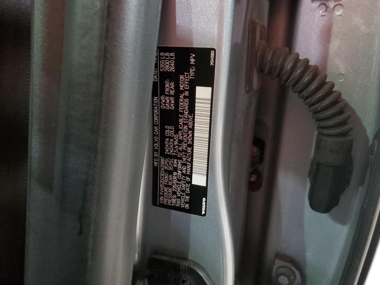 2013 Volvo Xc60 3.2 VIN: YV4952DZ3D2420887 Lot: 93174895